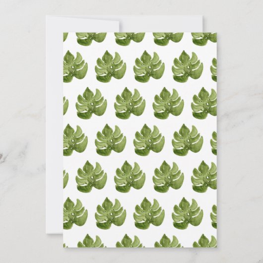 かわいいパーティー大好きな動物園のサファリ誕生日 招待状 (裏面)