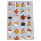 かわいいパーティー猫 ミディアムペーパーバッグ (裏面)