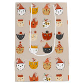 かわいいパーティー猫 ミディアムペーパーバッグ (裏面)