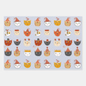かわいいパーティー猫 ラッピングペーパーシート (正面)