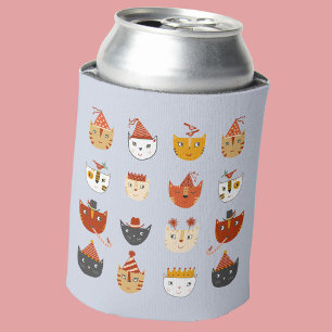 かわいいパーティー猫 缶クーラー