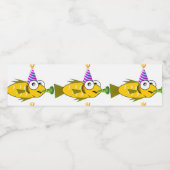 かわいいパーティー金魚パーソナライズされた誕生日 ペットボトルラベル (シングルラベル)