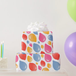 かわいいパーティー風船 女の子の誕生日柄 ラッピングペーパー