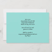 かわいいパープルカエル幼稚園卒業パーティー 招待状 (裏面)