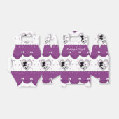 かわいいパープルキャットブライド&グルーマー結婚式の引き出物ボックス フェイバーボックス (折り畳みなし)