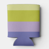 かわいいパープルグリーンストライプモダンカスタムベイビーシャワー 缶クーラー (裏面)