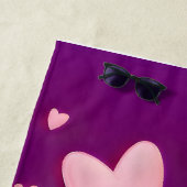 かわいいパープルバレリーナユニコーン ビーチタオル (インサイチュ)