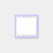 かわいいパープルパステルの花 ポストイット (正面)