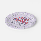 かわいいパープルパッドハッピーファースト期間パーティー ペーパープレート (アングル)