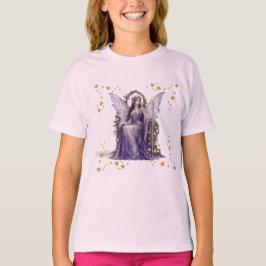 かわいいパープルフェアリーティーシャツ Tシャツ