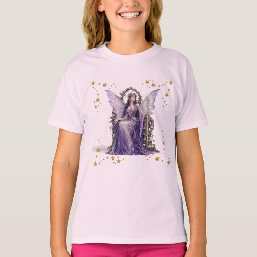 かわいいパープルフェアリーティーシャツ Tシャツ (正面)