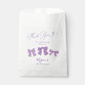 かわいいパープルボウズ誕生日パーティー フェイバーバッグ (正面)