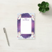 かわいいパープルユニコーンパーソナライズされた(ユダヤ教の)バル・ミツバー ポストイット (オフィス)