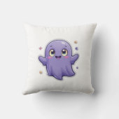 かわいいパープル幽霊装飾用クッションキュートハロウィーン クッション (裏面)