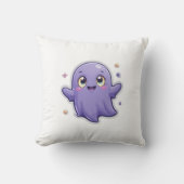 かわいいパープル幽霊装飾用クッションキュートハロウィーン クッション (正面)