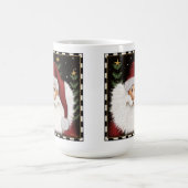 かわいいヒゲサンタクリスマスホリデーコーヒーマグ コーヒーマグカップ (中央)