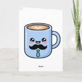 かわいいヒゲ コーヒーマグ カワイイ父の日 カード (裏面)