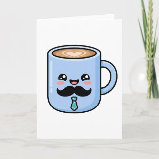 かわいいヒゲ コーヒーマグ カワイイ父の日 カード