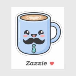 かわいいヒゲ コーヒーマグ カワイイ父の日 シール