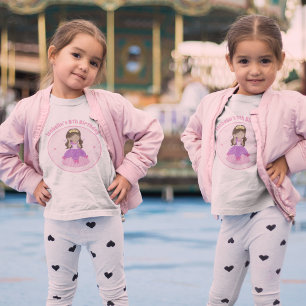 かわいいヒスパニックのプリンセスカスタム・ガールズ・バースデー・パーティー Tシャツ
