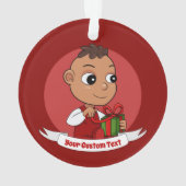 かわいいヒスパニッククリスマスベビー漫画 オーナメント (裏面)