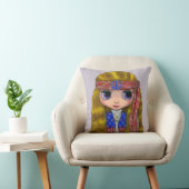 かわいいヒッパイヒックピースサインヘッドバンドスターストライプズ クッション (椅子)