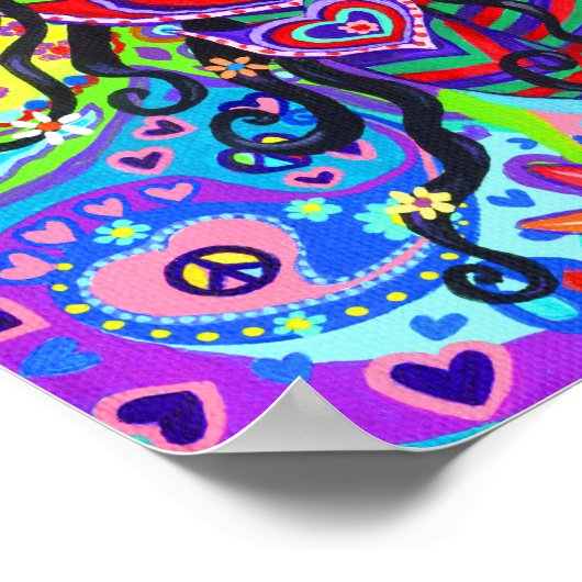 かわいいヒッパイマーメイドガールドールギター ポスター (角)