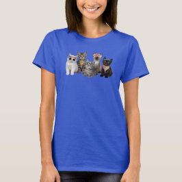 かわいいヒッピーのネコ Tシャツ
