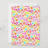 かわいいヒッピーパーティの招待状 招待状 (裏面)