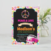 かわいいヒッピーパーティーの招待状 招待状 (スタンド正面)