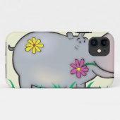 かわいいヒッピーヒポ Case-Mate iPhoneケース (裏面(横))