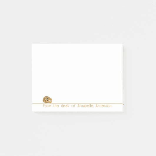 かわいいヒッピー猫パーソナライズノート ポストイット (正面)