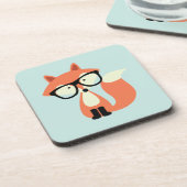 かわいいヒップスターのアカギツネ コースター (左側)