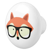 かわいいヒップスターのアカギツネ セラミックノブ (右)