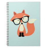 かわいいヒップスターのアカギツネ ノートブック (正面)