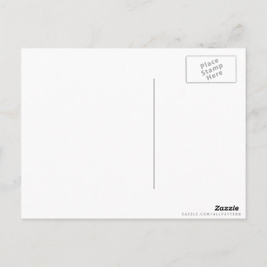 かわいいヒップスターの猫柄 ポストカード (裏面)