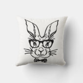 かわいいヒップスターイースターバニー クッション (裏面)