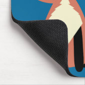 かわいいヒップスターガラスのキツネ マウスパッド (コーナー)