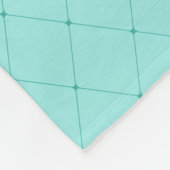 かわいいヒップスターポーラーベアティール（緑がかった色）フェイクキルト名 フリースブランケット (角)