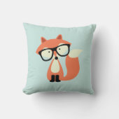 かわいいヒップスターレッドキツネ クッション (正面)