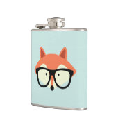 かわいいヒップスターレッドキツネ フラスク (左)
