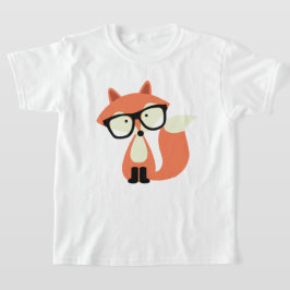 かわいいヒップスターレッドキツネ Tシャツ