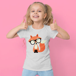 かわいいヒップスターレッドキツネ Tシャツ