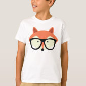 かわいいヒップスターレッドキツネ Tシャツ (正面)