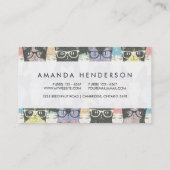 かわいいヒップスター猫パターン 名刺 (裏面)