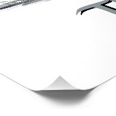 かわいいヒッポとハートバルーンイラストレーション ポスター (コーナー)