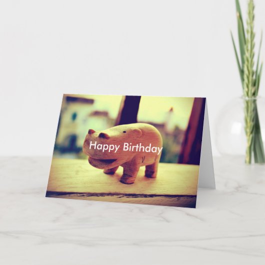 かわいいヒッポのおもちゃ カード (正面)