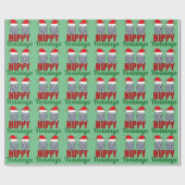 かわいいヒッポクリスマスヒッピーの休日 ラッピングペーパー (フラット)