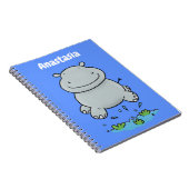 かわいいヒッポジャンプ漫画イラストレーション ノートブック (右側)