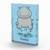 かわいいヒッポジャンプ漫画イラストレーション フォトブロック (右)